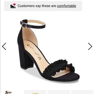 Faux suede high heel